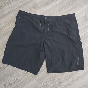 O'neill black casual lightweight shorts, front and back pockets  size 44